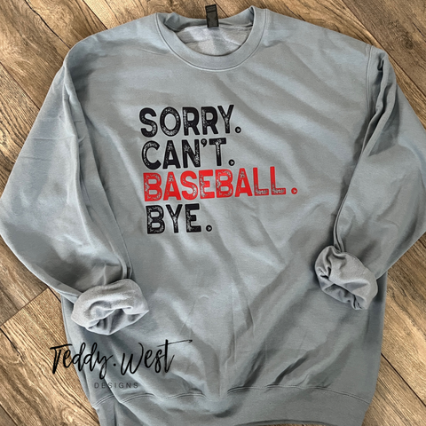 Sorry. Can't. Baseball. Bye