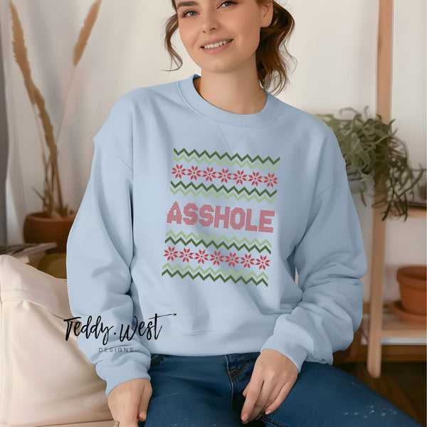 Ugly Christmas Sweater Asshole