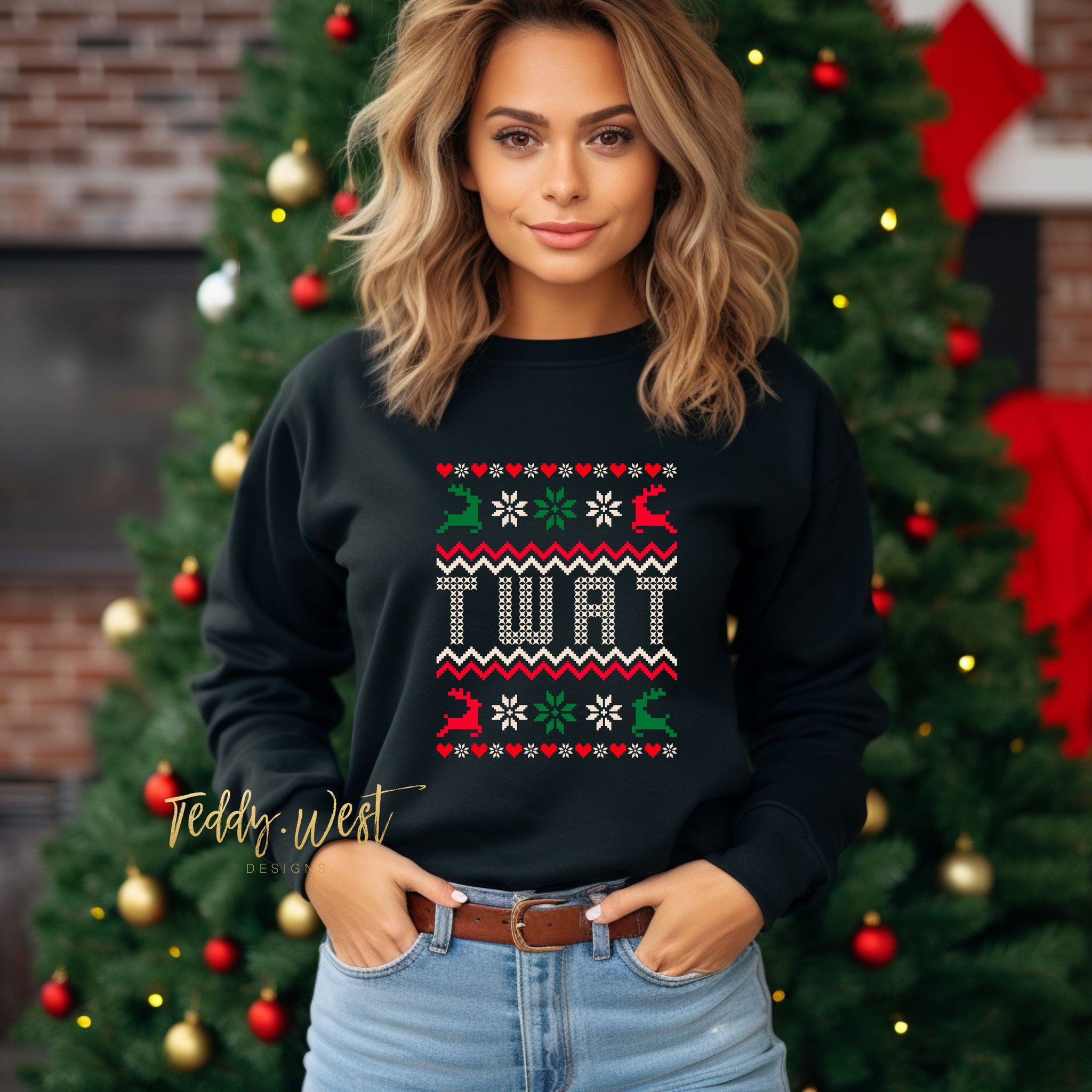 Ugly Christmas Sweater Twat